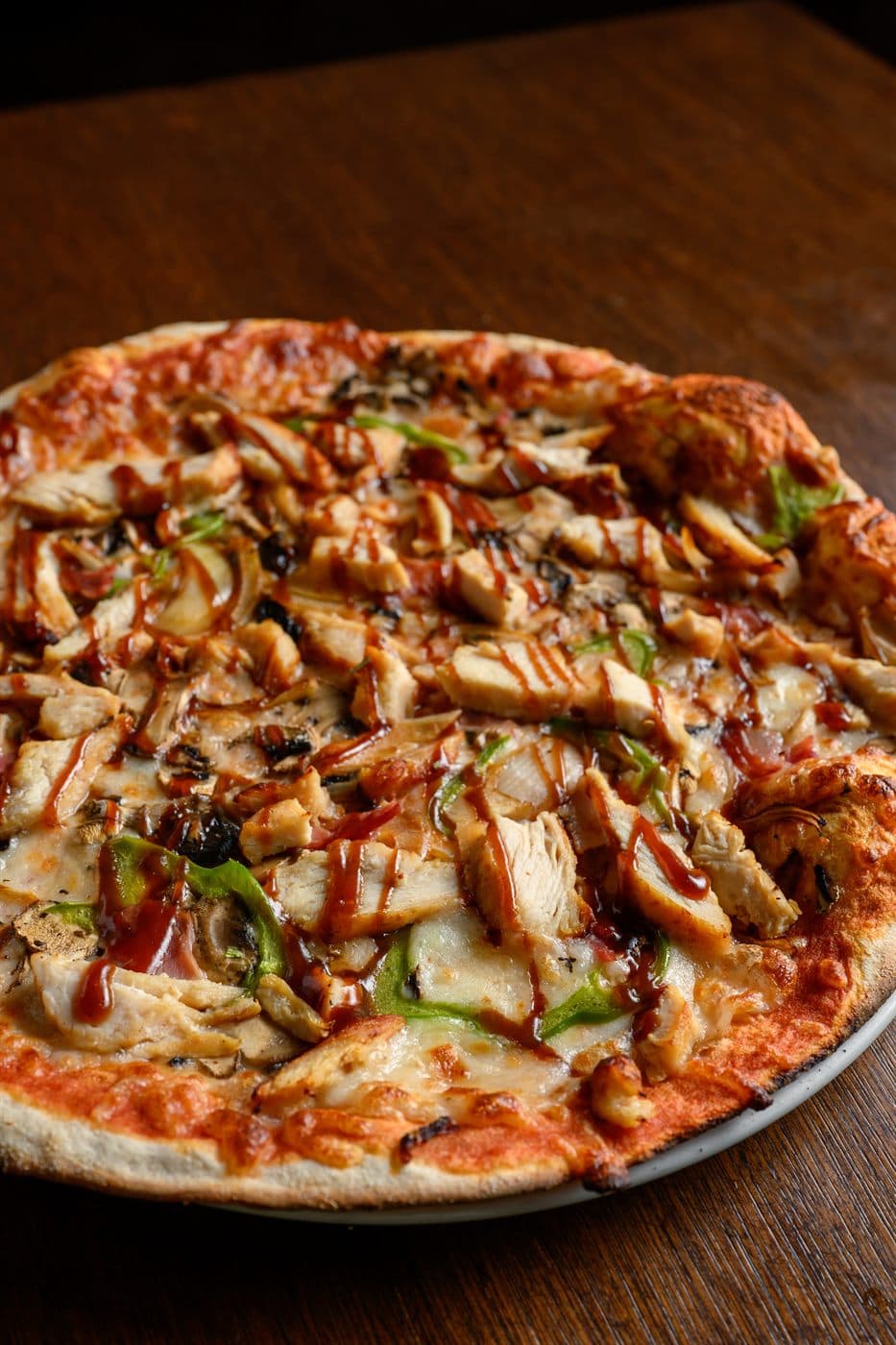 BBQ chicken pizza