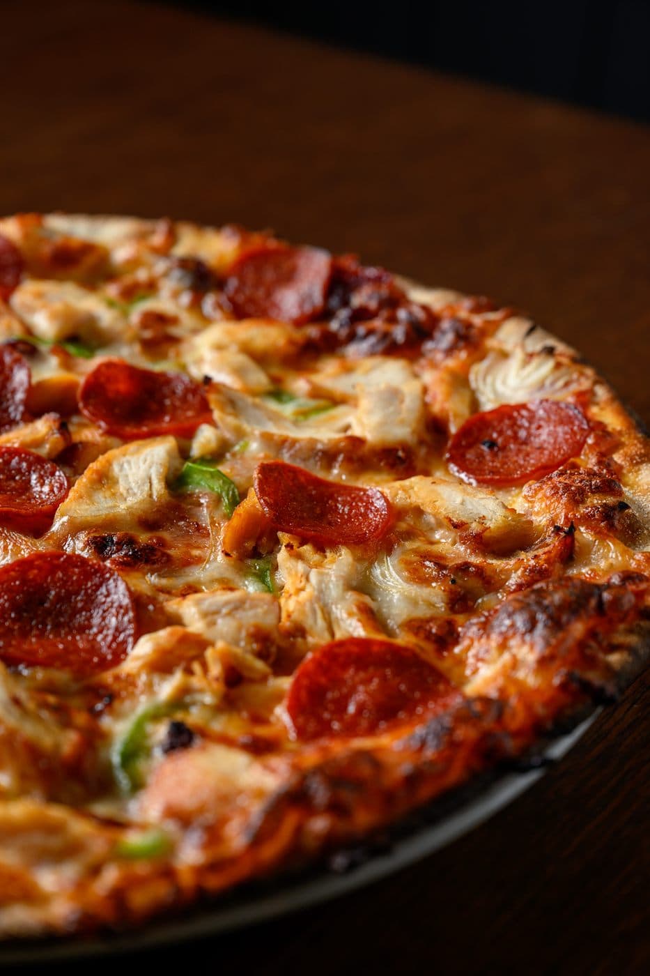 Cranberry chicken pizza